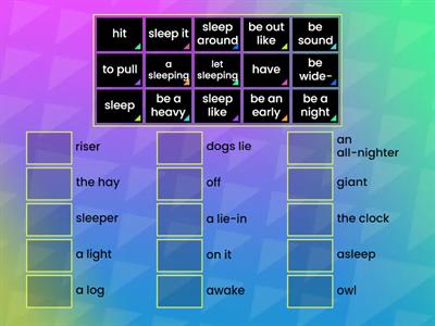 sleeping idioms