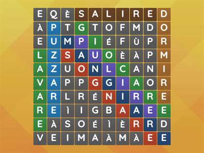 crucipuzzle sui verbi