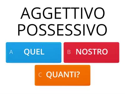 DIMOSTRATIVI-POSSESSIVI-INTERROGATIVI -ESCLAMATIVI