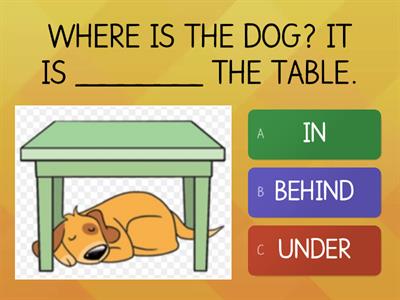 Prepositions of place