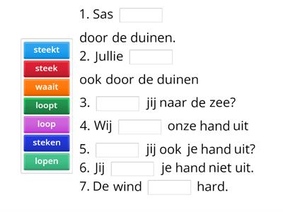 Werkwoorden 9 (Groep 3)