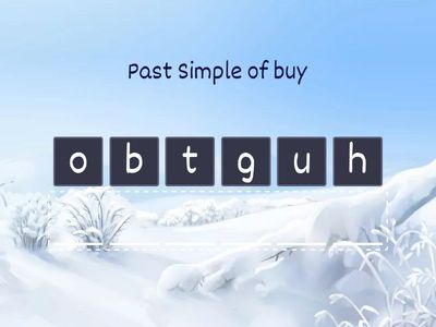 Irregular verbs (A1 Movers)- Spelling