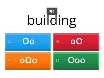 Stress patterns - count the syllables with audio 