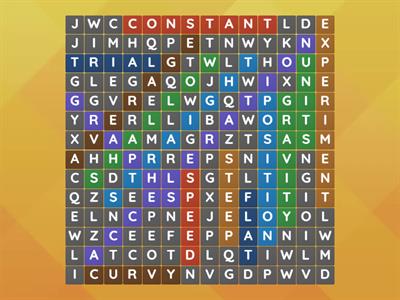 Physics Motion wordsearch