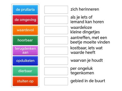 Staal 2 - Groep 4 - Souvenir - Woorden week 1