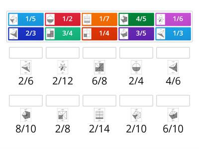 Equivalent Fractions Matching Game