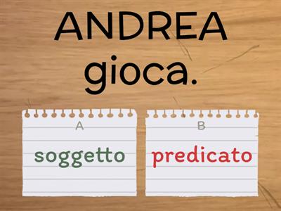 SOGGETTO O PREDICATO?