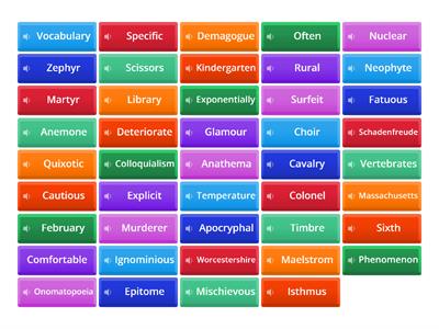 Hard-to-pronounce English words