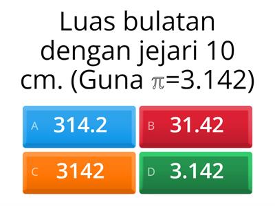 Matematik Tingkatan 2: Mengira Lilitan & Luas Bulatan