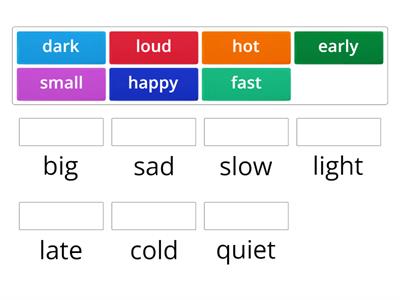 opposites / antonyms