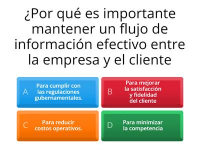 La importancia de los flujos de información entre empresa y cliente. ALTERNATIVAS