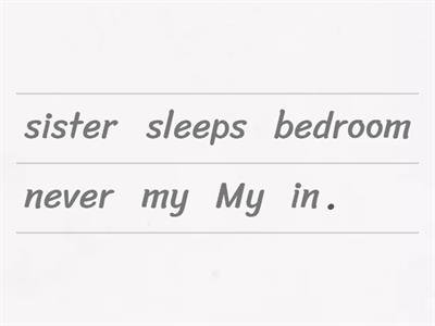 Simple present -  Unjumble sentences