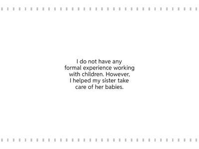 Conjunctions: but, although, however