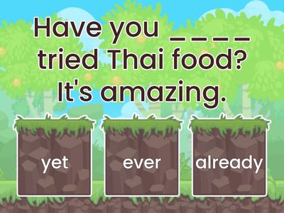 Present Perfect + Ever / Never / Already / Yet / Just