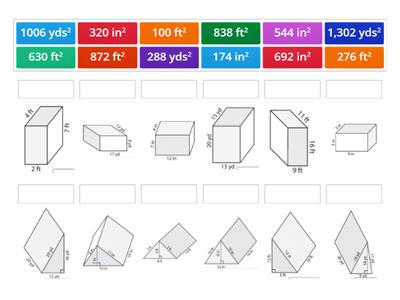 Surface Area of Rectangular and Triangular Prism