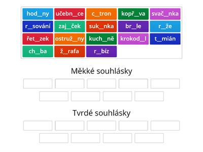 Tvrdé a měkké souhlásky