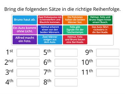 Oktoberfest Reader K 13 - Richtige Reihenfolge