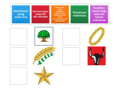 Menjodohkan bunyi dan lambang Pancasila