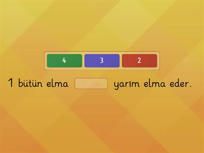 1. sınıf matematik kesirler