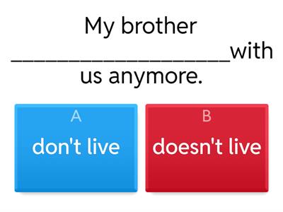 Simple present tense - third person