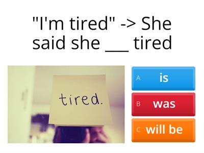  REPORTED SPEECH QUIZ