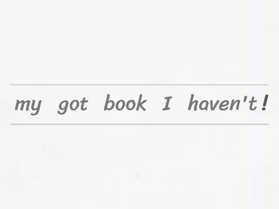 BH1 Unit 2 - Order the sentences.