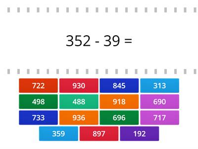 Giochiamo con le sottrazioni a tre cifre!