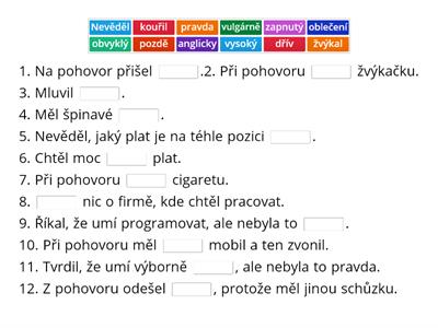 L22 - chyby na pohovoru