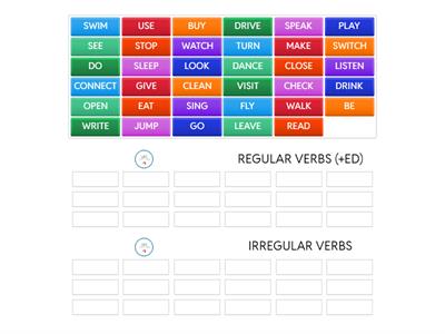 REGULAR OR IRREGULAR VERBS SORTING - Chris' Escuela de Idiomas