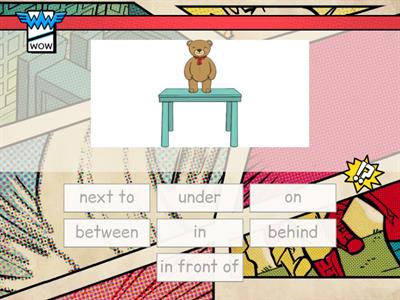 Reading Preposition of places- apple