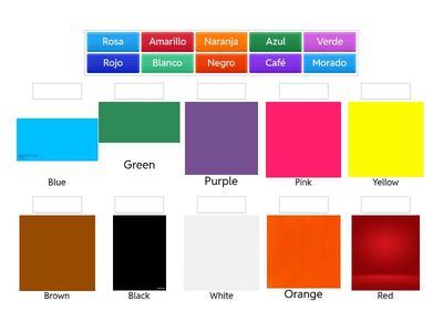 Color Match: English to Spanish