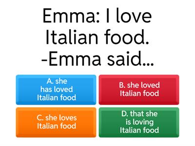 Reported Speech (statements, questions & commands)