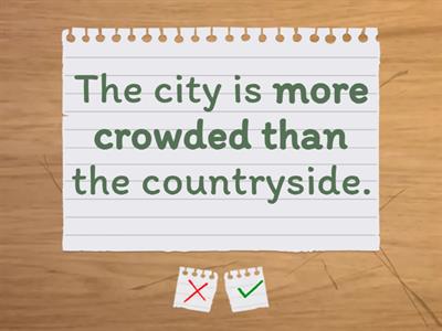 B1.7 The city and the countryside. 