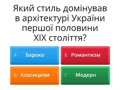 Розвиток музики, театра, образотворчого мистецтва й архітектури кінця ХVІІІ – першої половини ХІХ ст