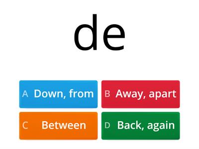 SLT A-1 Prefixes and meaning