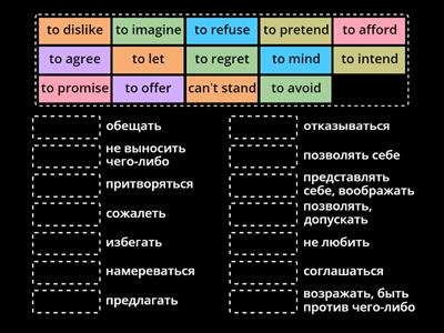 Gerunds and Infinitives: verbs