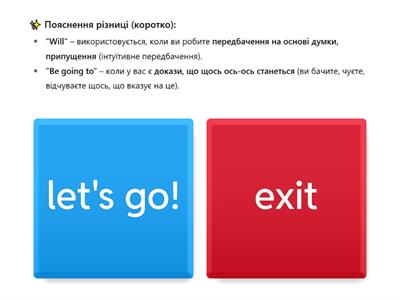 Will/Be Going To Predictions