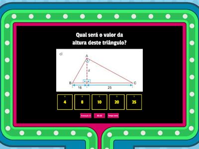 RELAÇÕES MÉTRICAS NO TRIÂNGULO RETÂNGULO