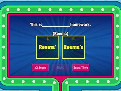  Possessive Nouns (Singular & Plural)