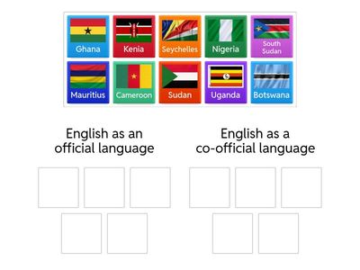 Group countries according to their language