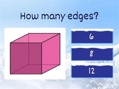 3D Shapes - Faces, Edges and Vertices Quiz