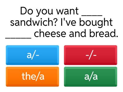 Articles: a/an, the, '-'