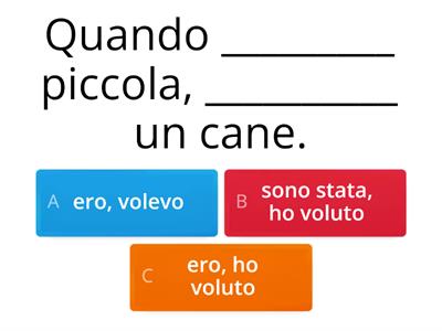 PASSATO PROSSIMO O IMPERFETTO