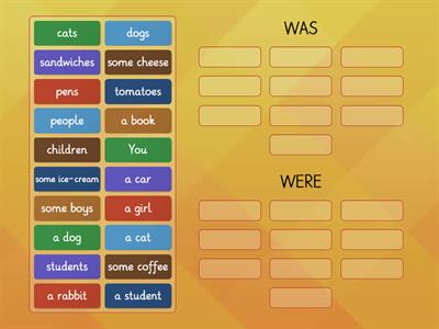 AS 2 Unit 9 Was/Were (group sort 2) 