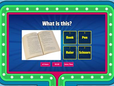 Identify the Object (school supplies)