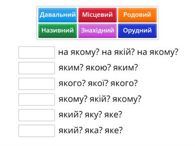 Відмінювання прикметників