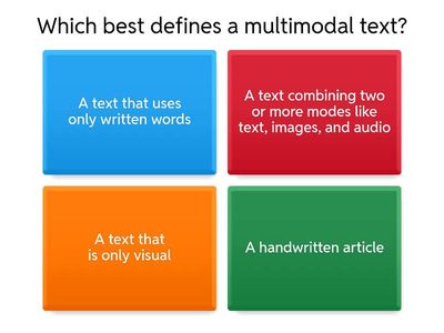 Quiz about Multimodal Texts