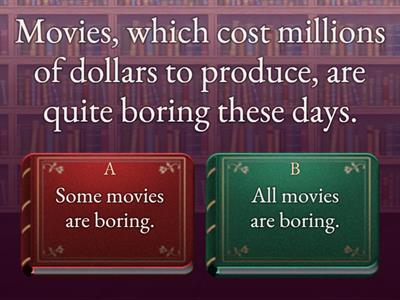Defining/non-defining relative clauses