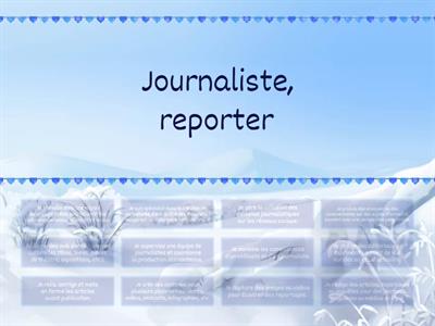 Les métiers du journalisme