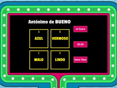 ANTÓNIMOS Y SINÓNIMOS